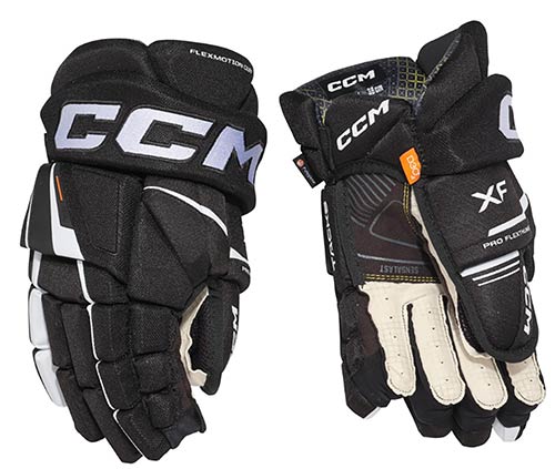 CCM Tacks XF Handschuhe Senior Schwarz-Weiss